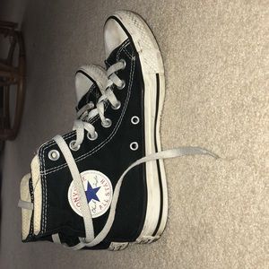 Black high top converse